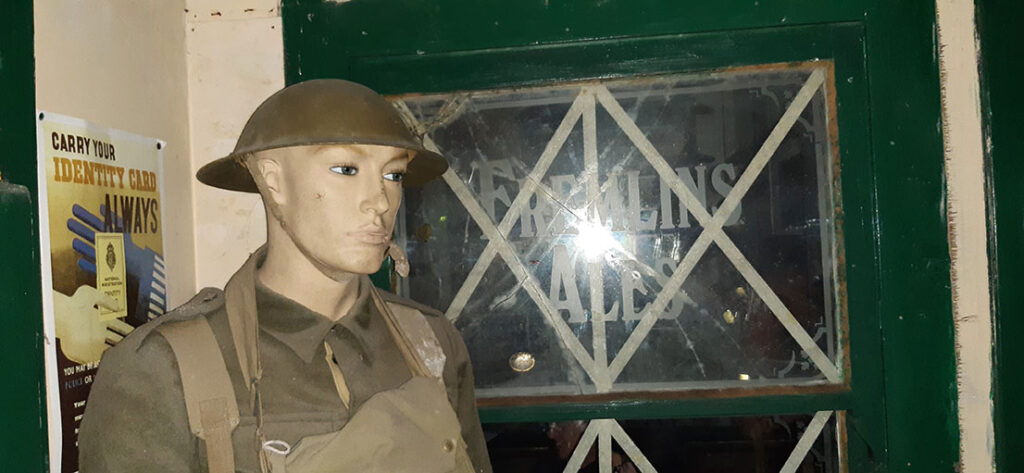 Mark Rees ghost hunting in Swansea's 1940s Museum