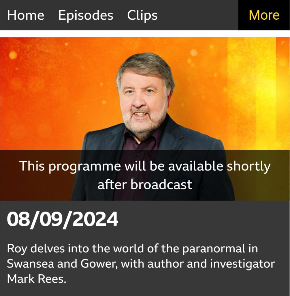 Roy Noble delves into the world of the paranormal in Swansea and Gower, with author and investigator Mark Rees.