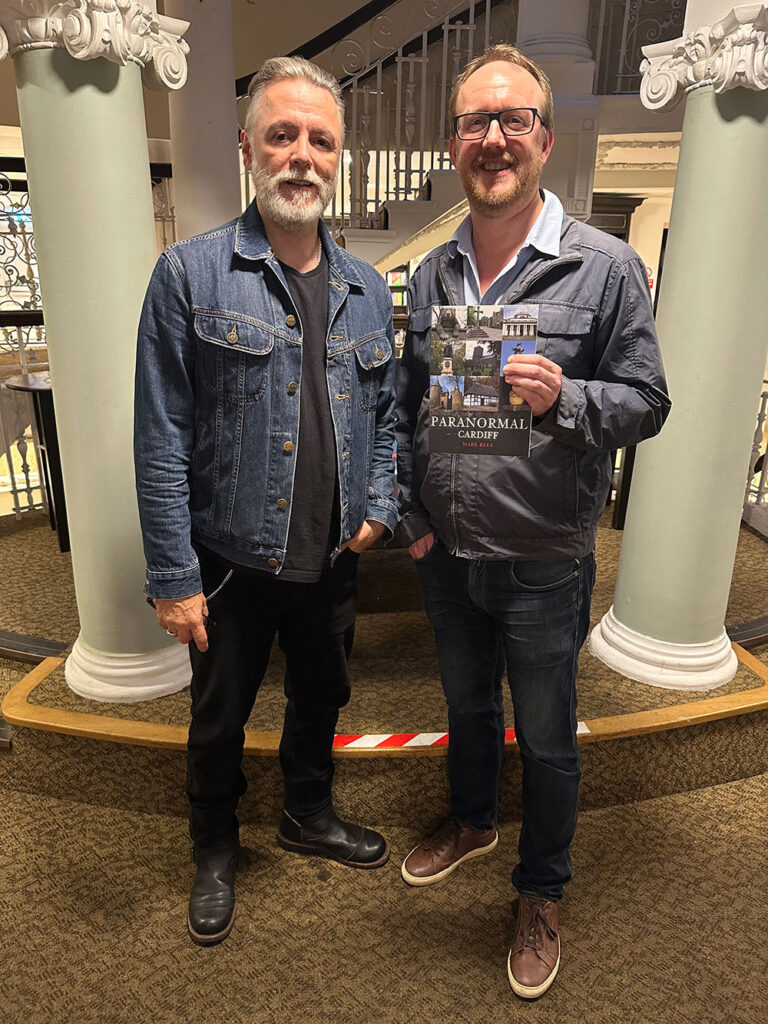 Steve Balsamo and Mark Rees at the PARANORMAL WALES event in Waterstones Swansea.