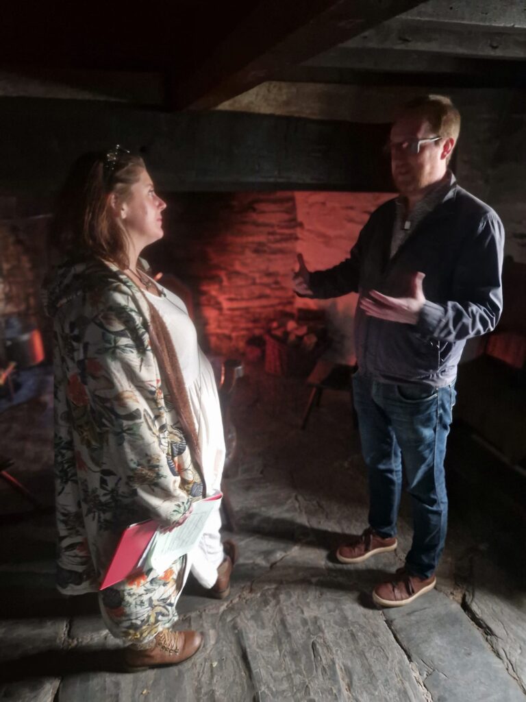 Mark Rees with Carys Eleri talk Nos Calan Gaeaf (Halloween) in St Fagans