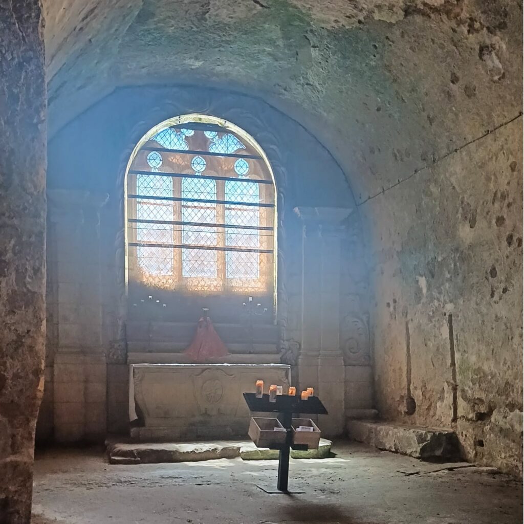 Inside the Monolithic Church in Saint-Émilion.