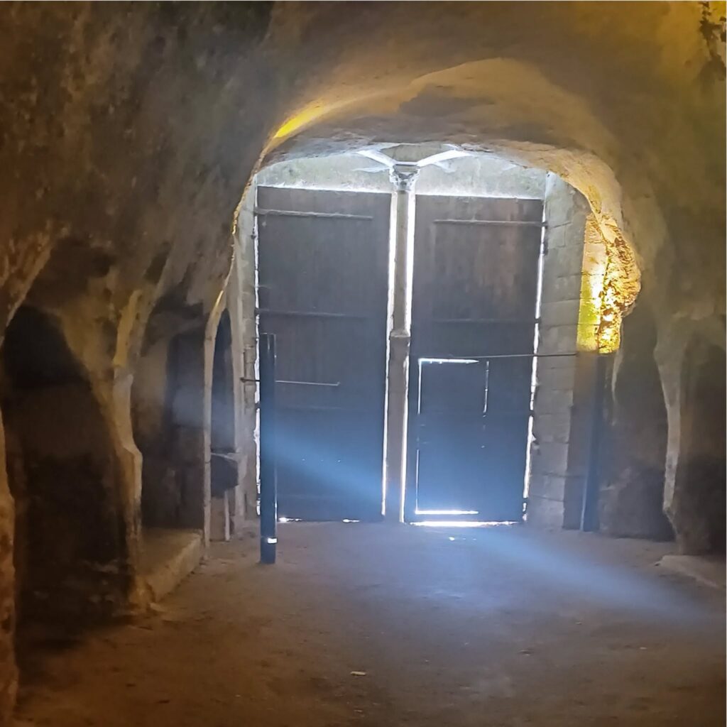 Inside the Monolithic Church in Saint-Émilion.