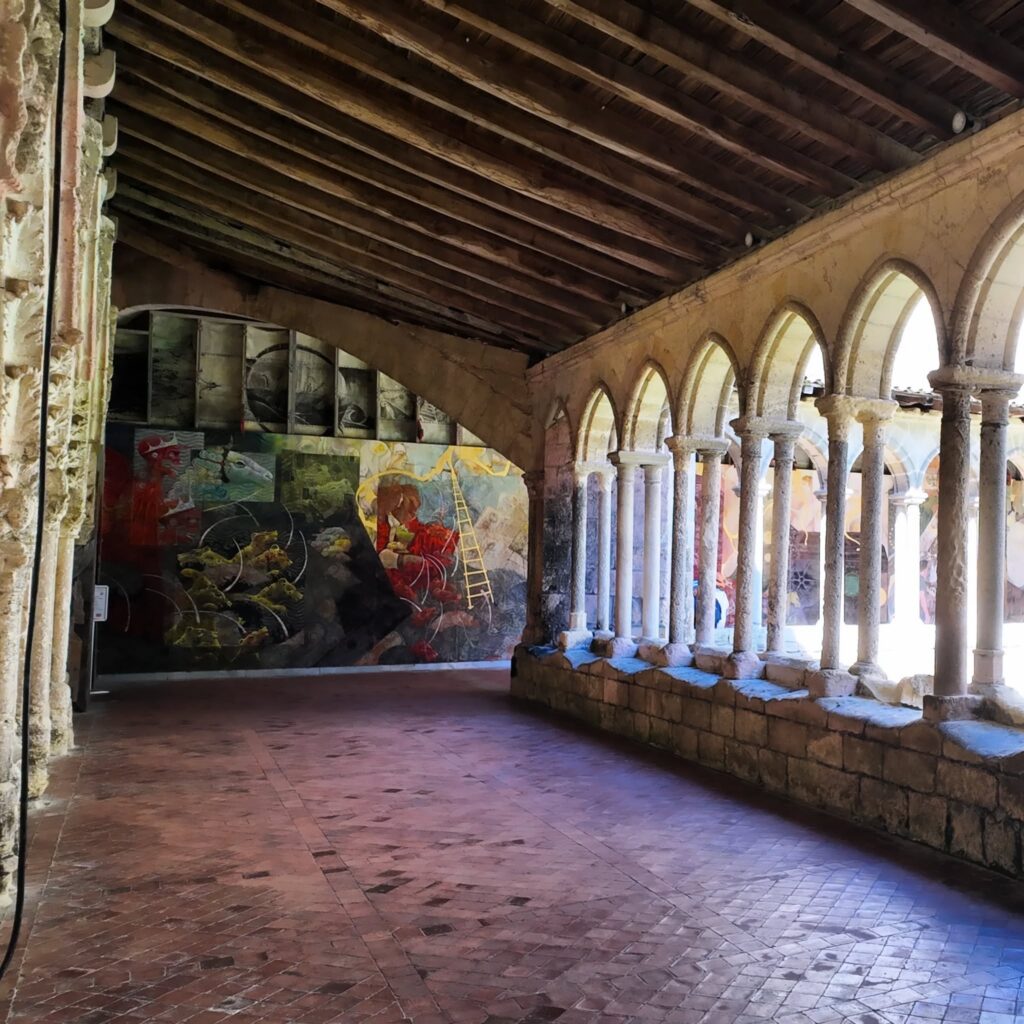 The Apocalypse of Saint-Émilion (2018), a vast mural by local artist François Peltier in the Collegiate Church, Saint-Émilion.
