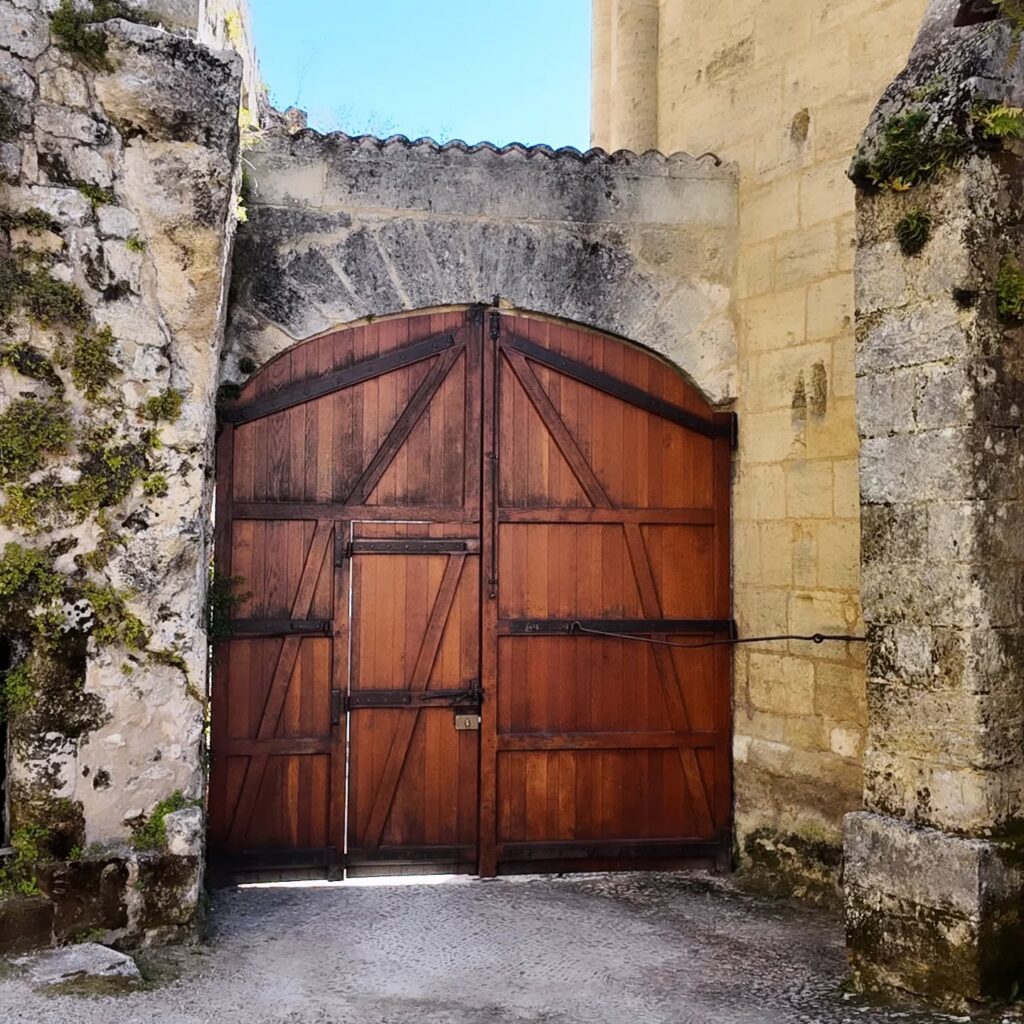 Heading into the Monolithic Church in Saint-Émilion.