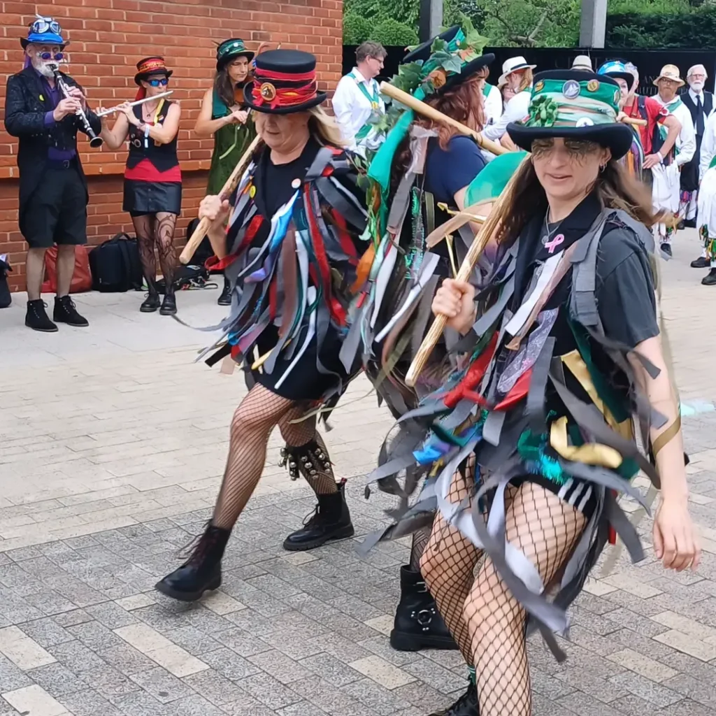 Morris Dancing outside Shakespeare's Birthplace.