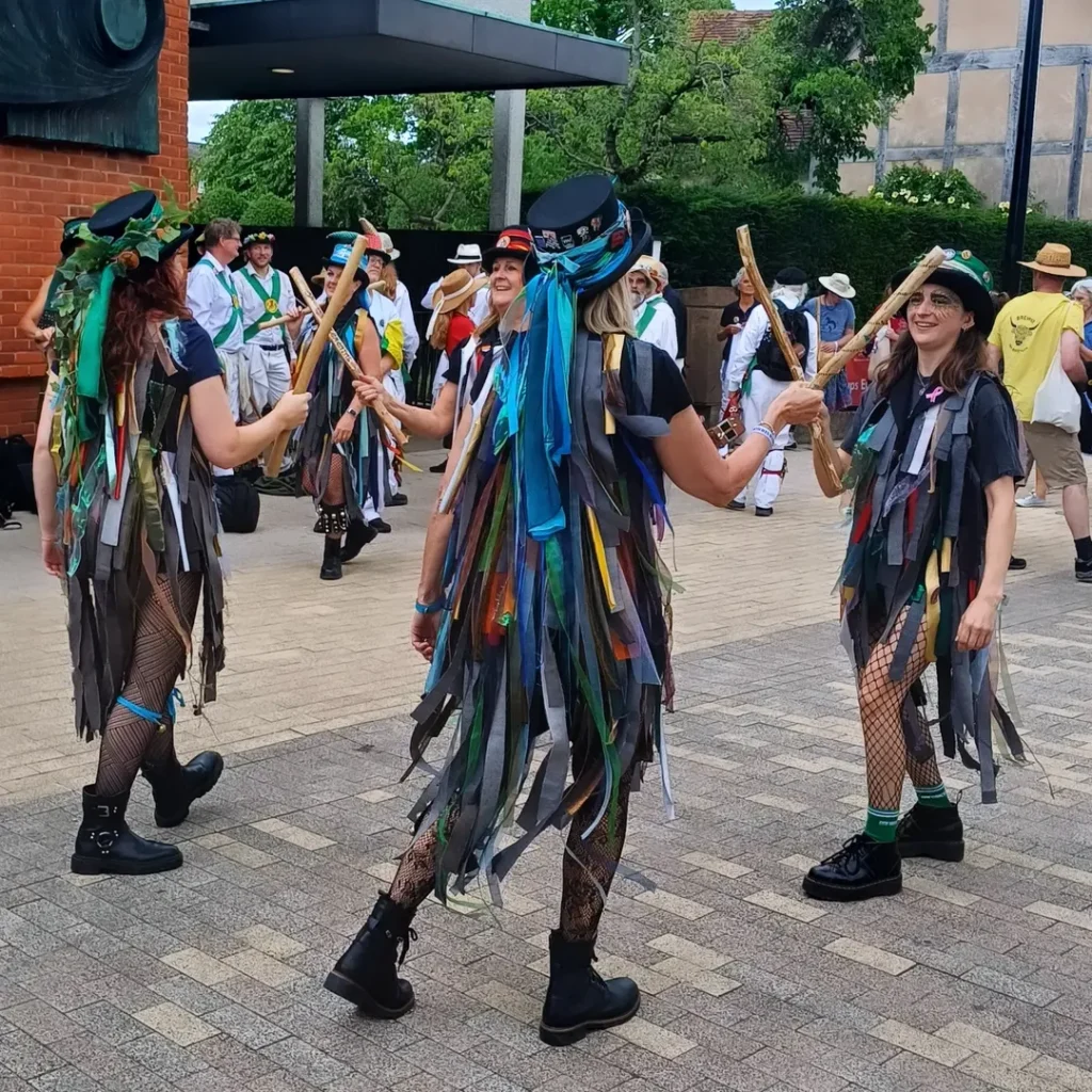 Morris Dancing outside Shakespeare's Birthplace.