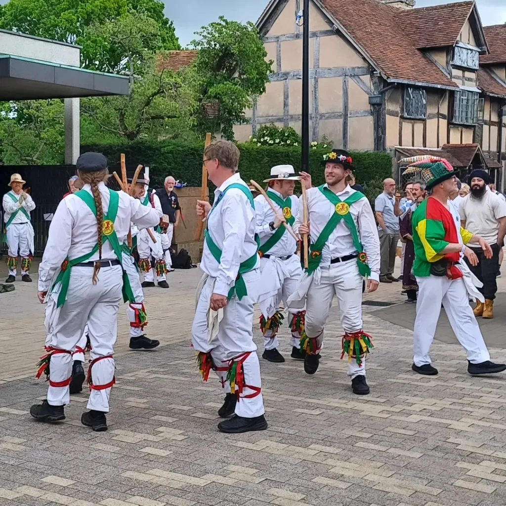 Morris Dancing outside Shakespeare's Birthplace.