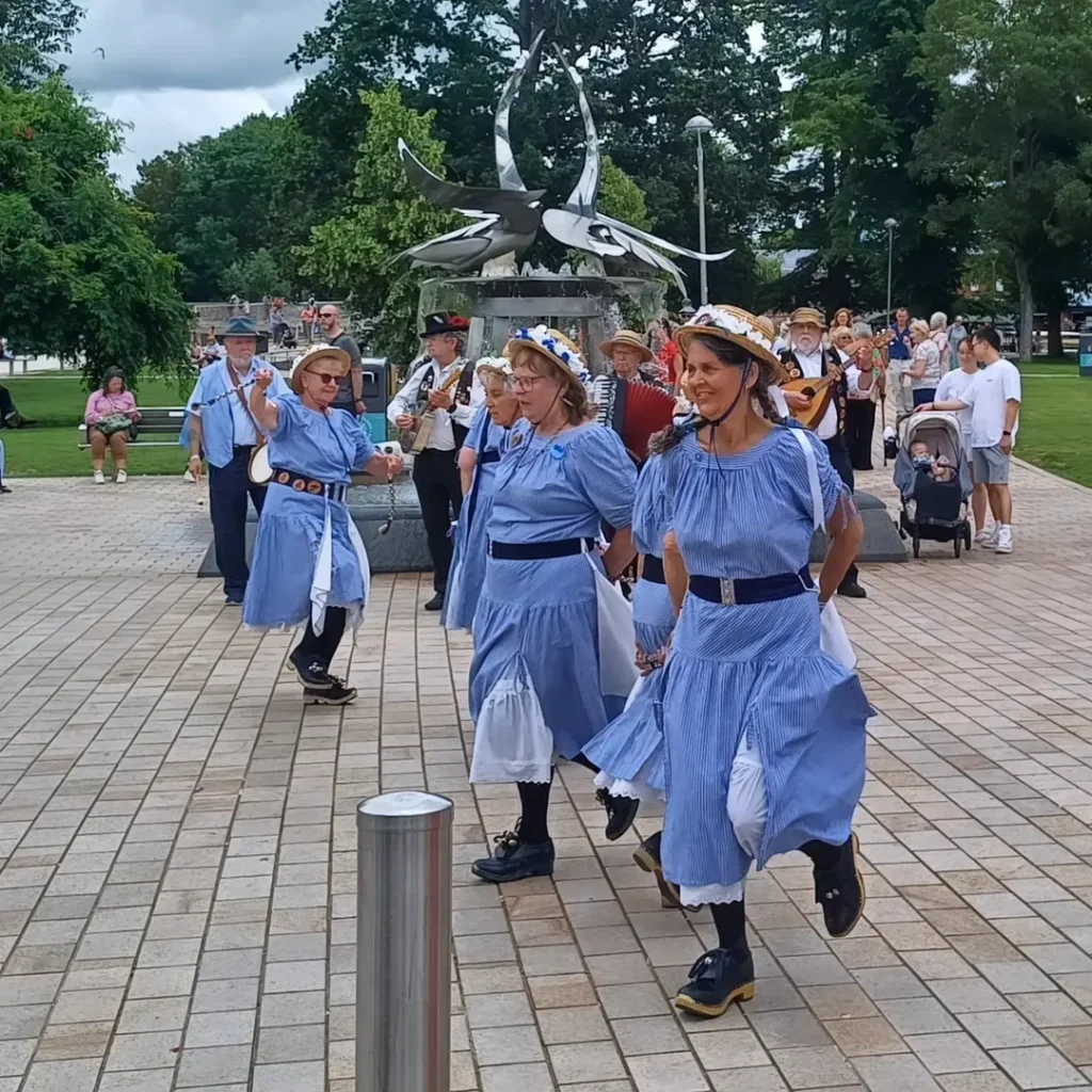 Morris Dancing outside the RSC.