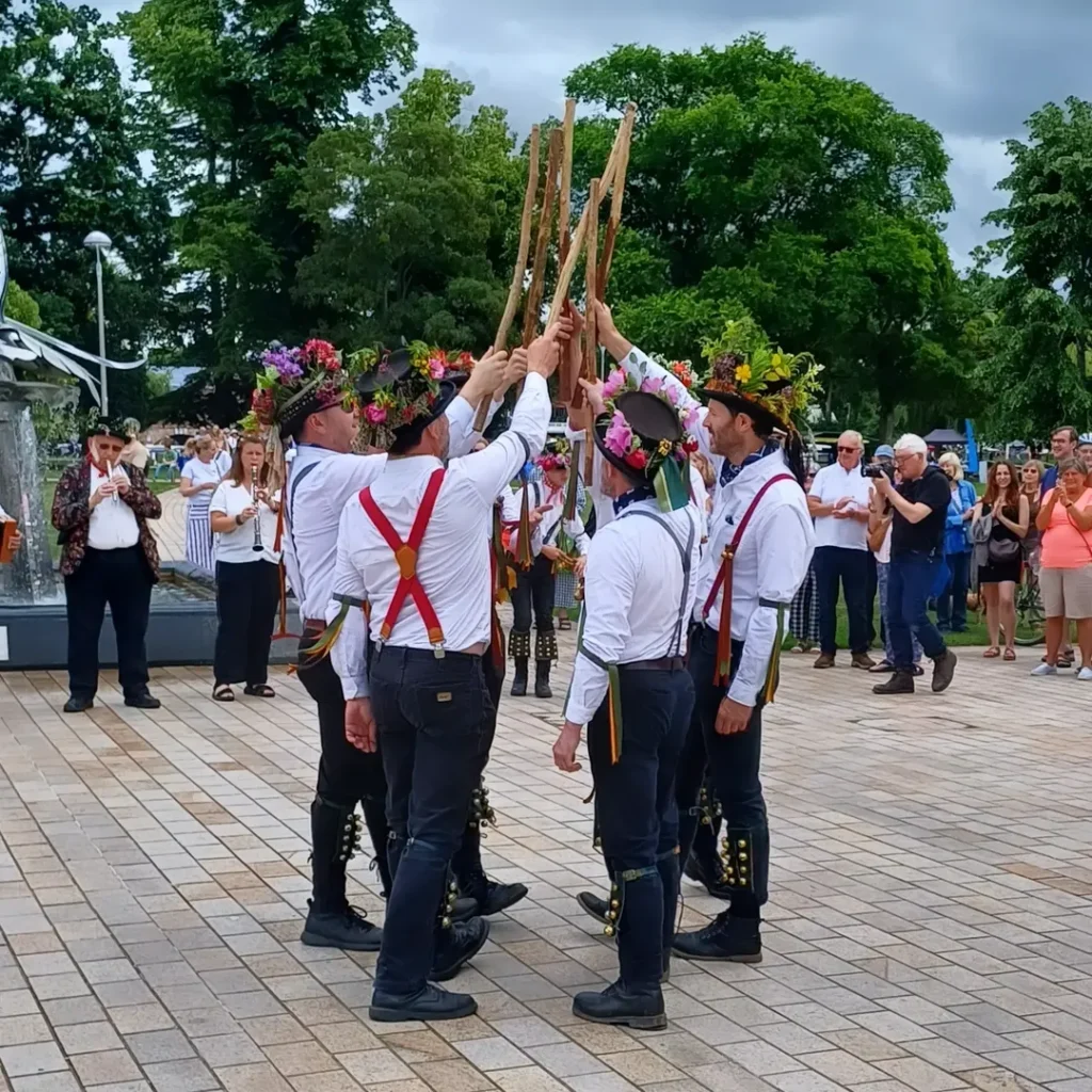 Morris Dancing outside the RSC.