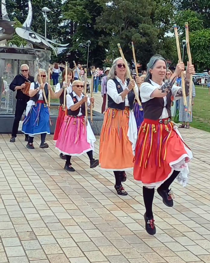 Morris Dancing outside the RSC.