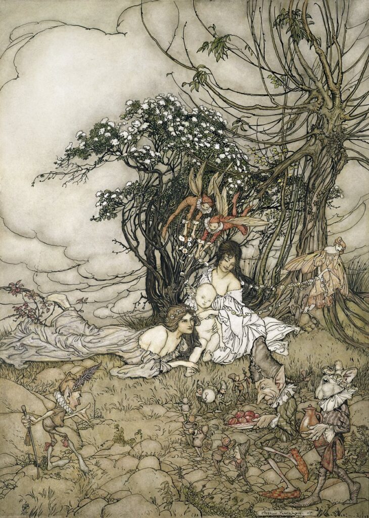 "The Changeling" by Arthur Rackham 1905. Source: Meisterdrucke.