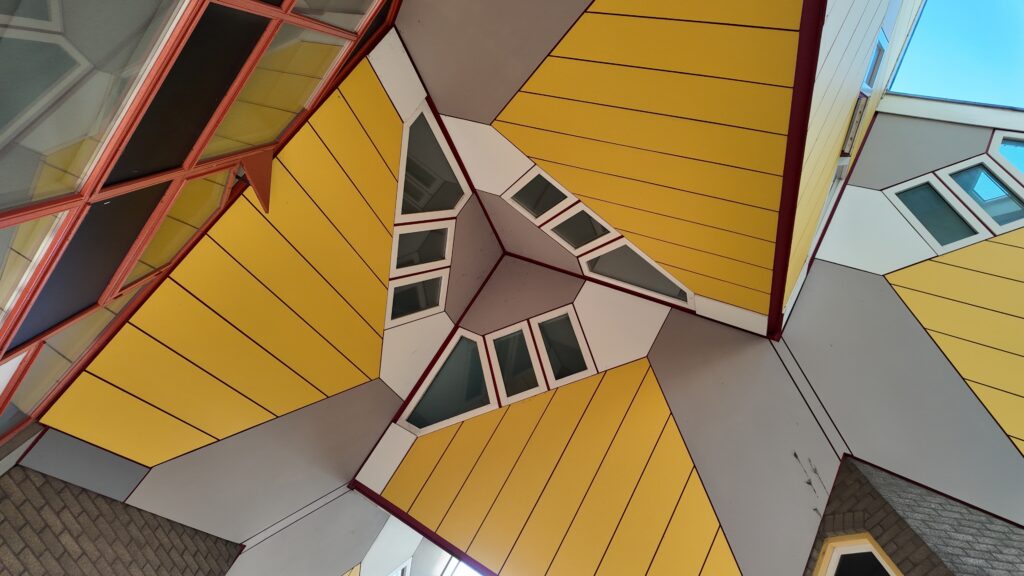 Rotterdam's Cube Houses designed by Dutch architect Piet Blom in the 1970s.
