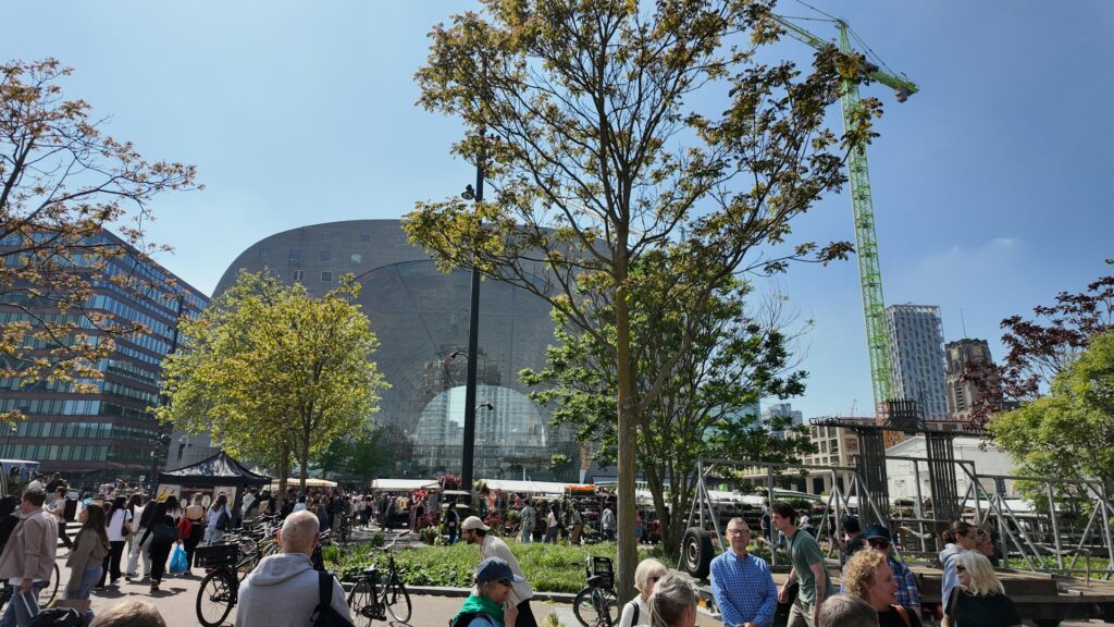 The spectacular Markthal and its enormous Horn of Plenty artwork