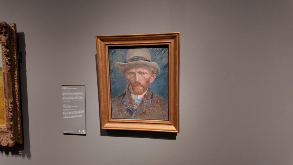 Self-portrait by Vincent van Gogh, 1887, at the Rijksmuseum.