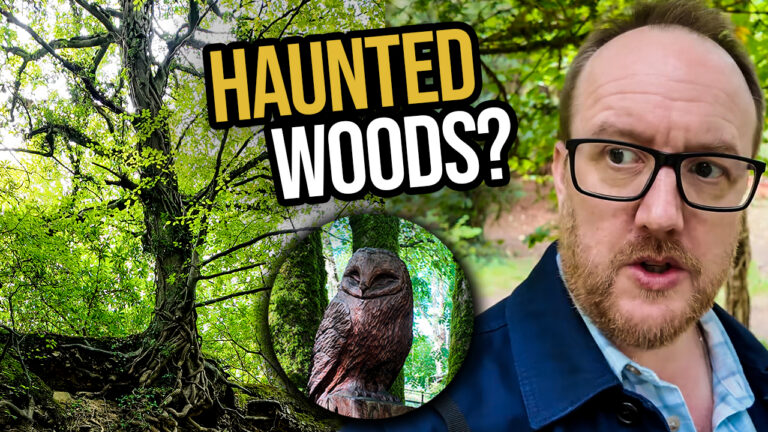 Paranormal Unpacked team investigating Penllergare Valley Woods for Halloween