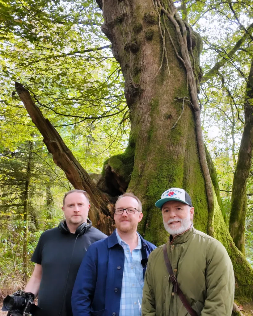 Paranormal Unpacked team investigating Penllergare Valley Woods for Halloween