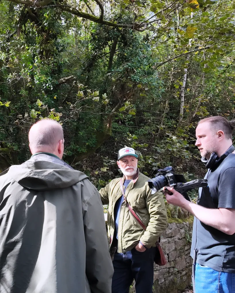 Paranormal Unpacked team investigating Penllergare Valley Woods for Halloween