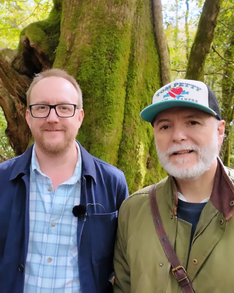 Paranormal Unpacked team - Mark Rees and Steve Balsamo - investigating Penllergare Valley Woods for Halloween